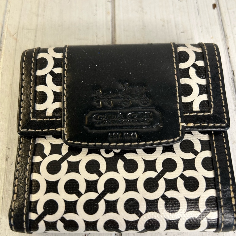 Coach Monochrome Patterned Wallet